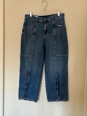 GAP '90s Loose Cargo Mid Rise Cropped Jeans